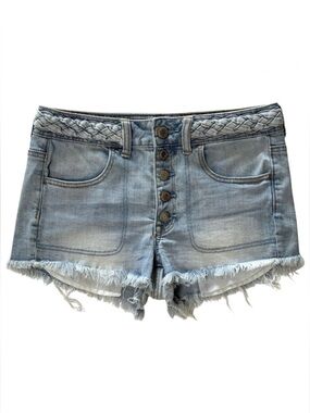 American Eagle Women's Size 6 Stretch Hi Rise Shortie Button Fly Pockets Shorts
